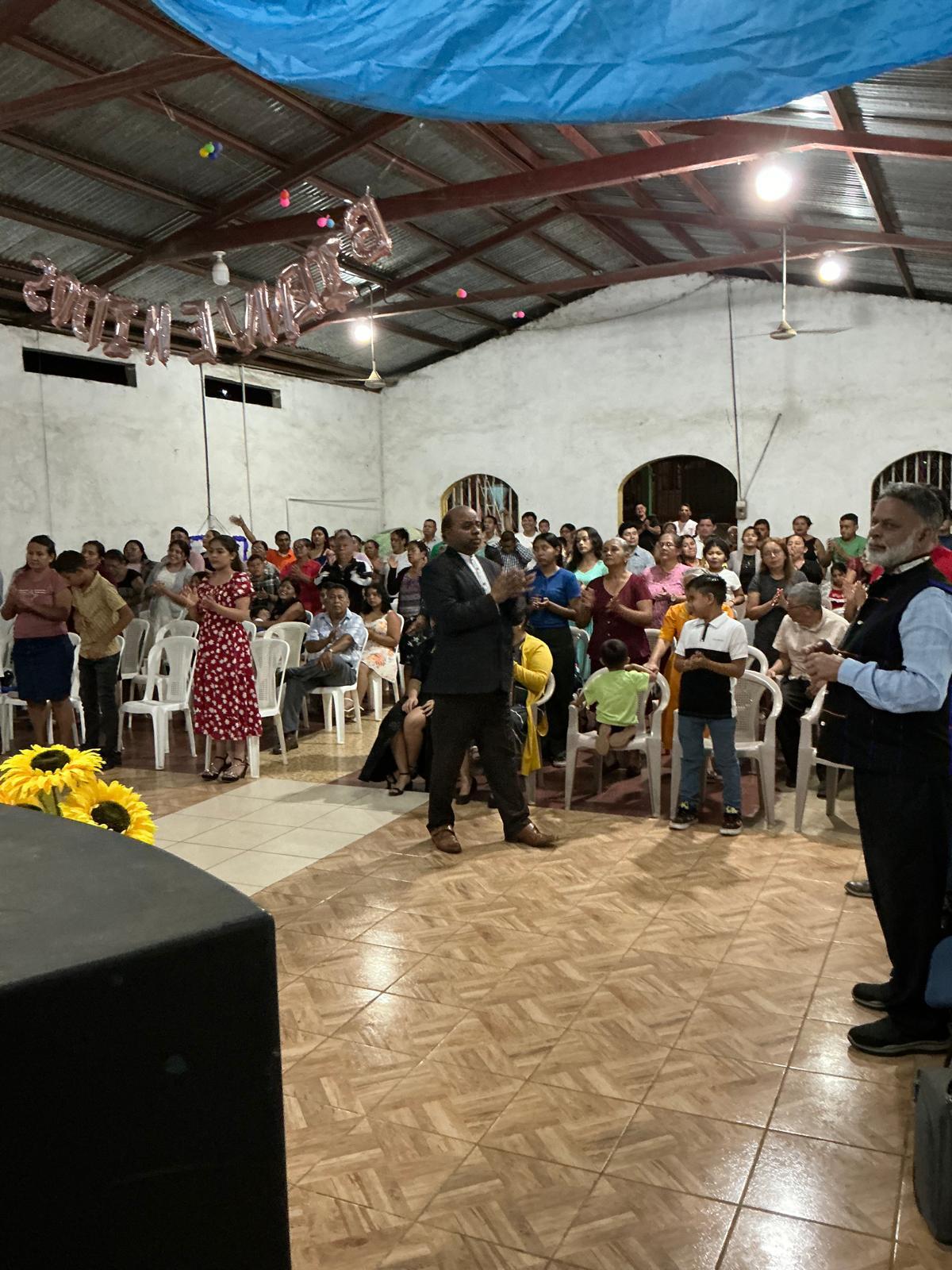 Congregation gathered for a service in Nicaragua
